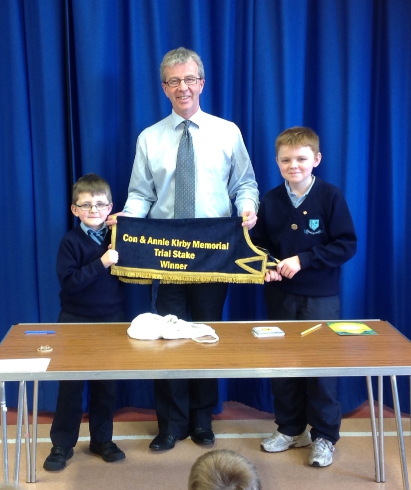 Darragh and Gareth\'s winning greyhound