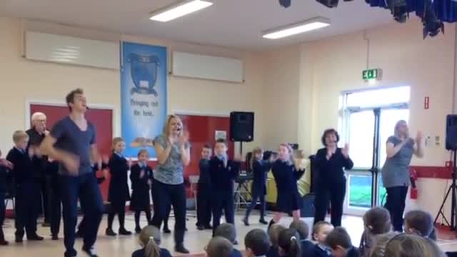 'Tharps' family visit to our school.